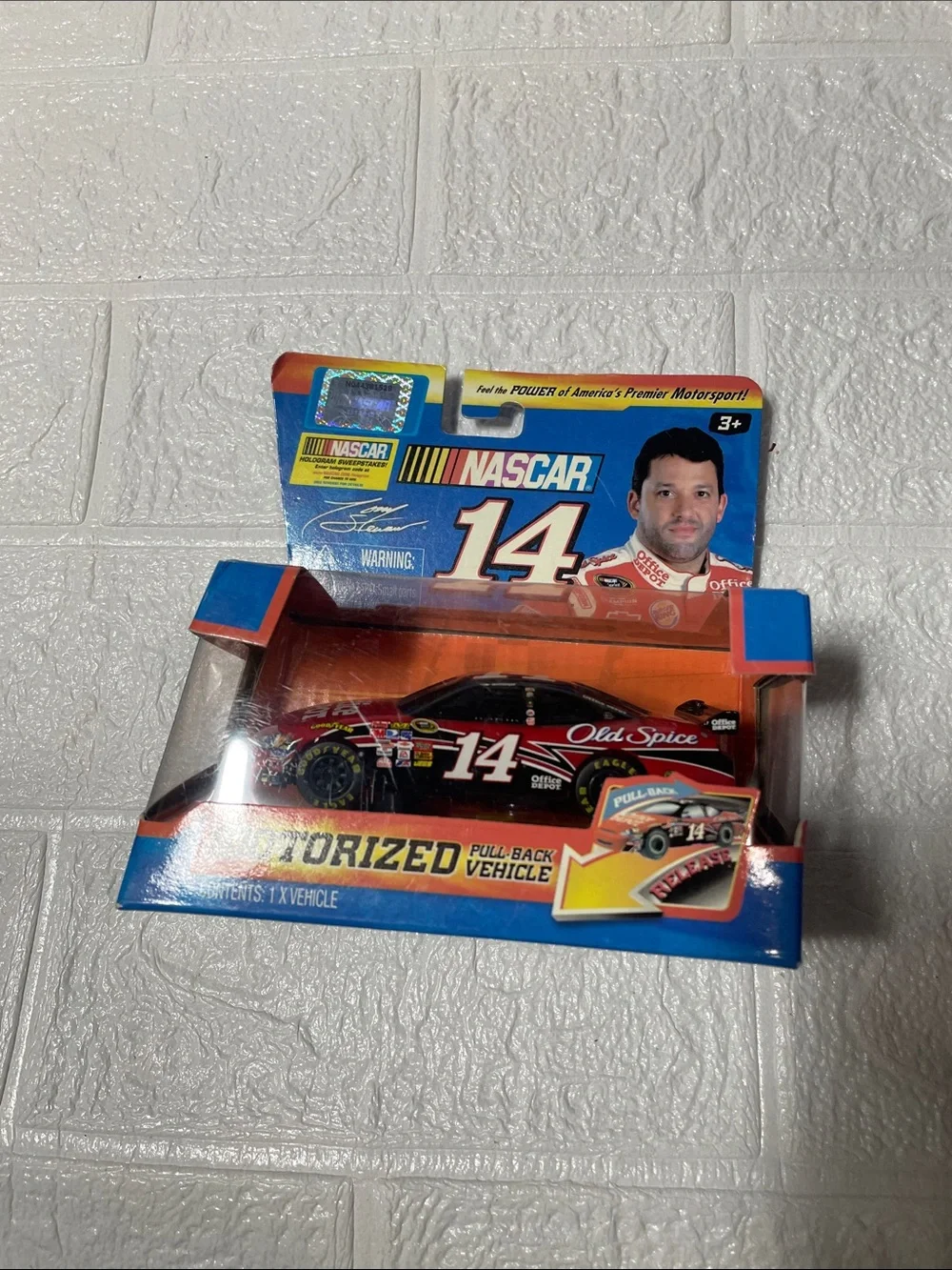 Nascar Black and Red #14 Old Spice Die-Cast Pull-Back Car